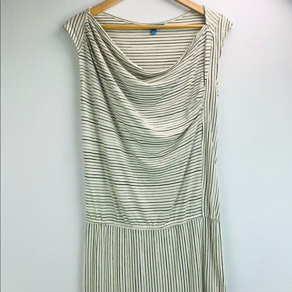 Derek Lam Linen Blend Drop Hem Striped
Relaxed Casual Dress Cream - Picture 3 of 16